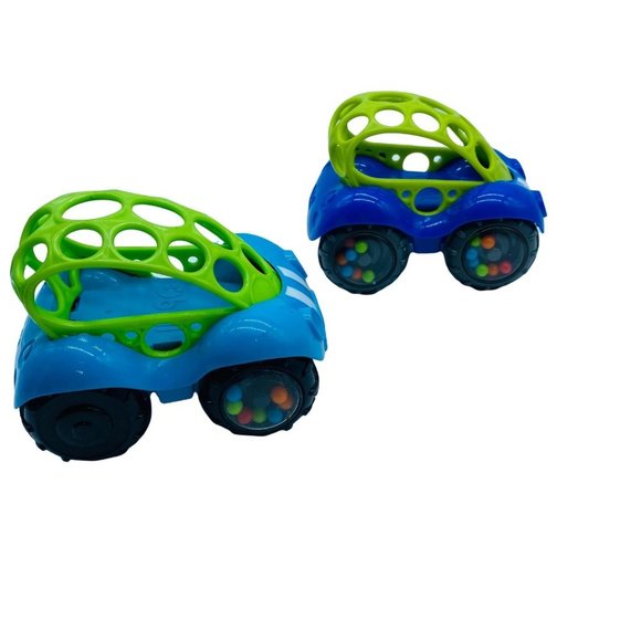Oball Rattle & Roll Sports Race Cars (Lot of 2) Toddler Preschool Easy Grasp - Picture 2 of 7